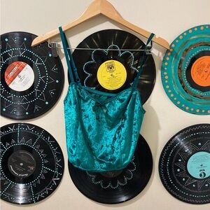 Emerald green vintage pj set